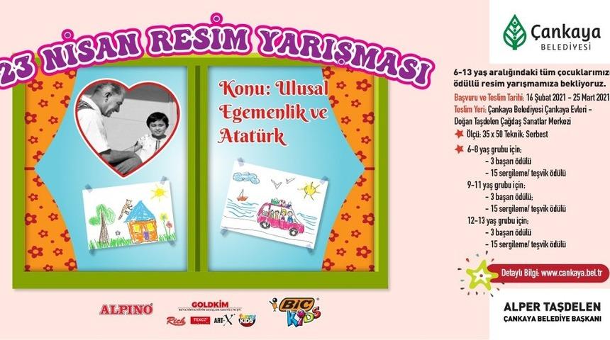 &Ccedil;ankaya Belediyesi&rsquo;nden &ldquo;Ulusal Egemenlik ve Atat&uuml;rk&rdquo; resim yarışması
