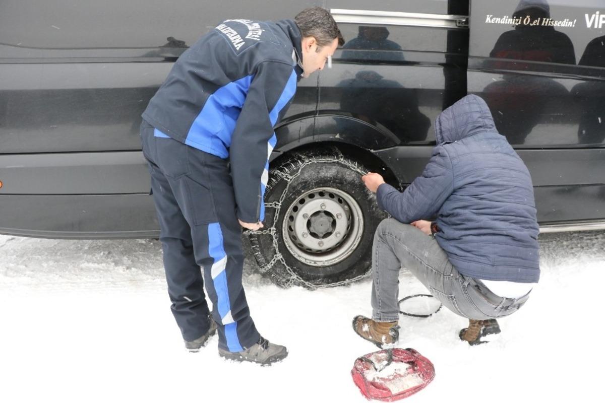 Manisa itfaiyesinden kış tatbikatı
