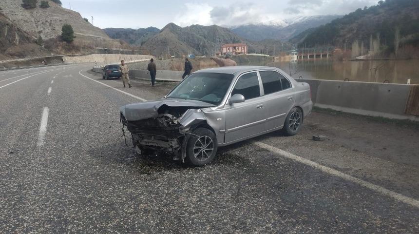 Bariyere &ccedil;arpan otomobilin s&uuml;r&uuml;c&uuml;s&uuml; yaralandı