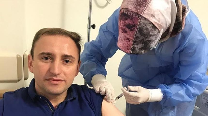 Kaymakam Mutlu Covid-19 aşısının ilk dozunu yaptırdı