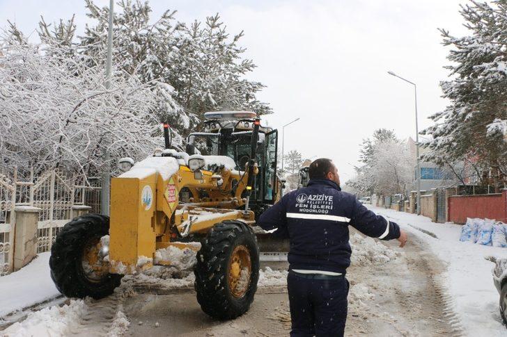 Aziziye Belediyesi’nde karla mücadele mesaisi G1