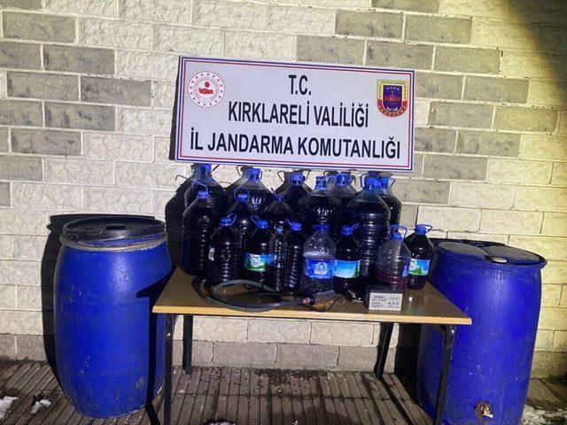 Kırklareli’de 898 litre sahte içki ele geçirildi