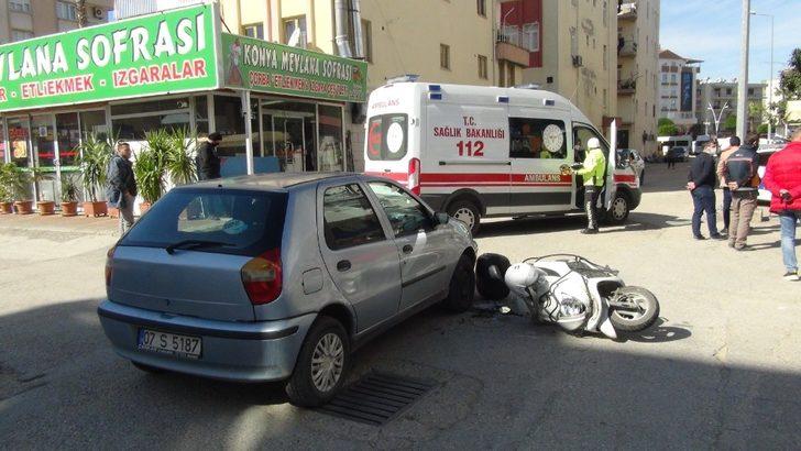 Savrulan motosikletten kaskı sayesinde kurtuldu G4