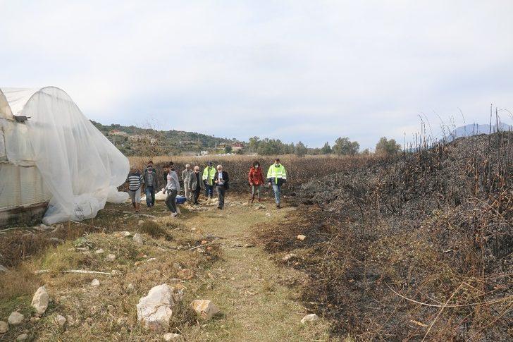 Büyükşehir, yangında serası zarar gören üreticiye destek verecek G5