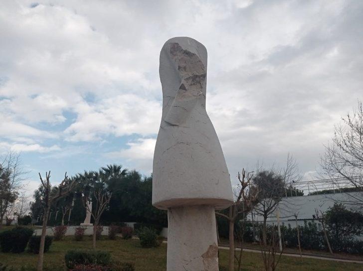 Heykellere zarar veren şüpheli yakalandı G3