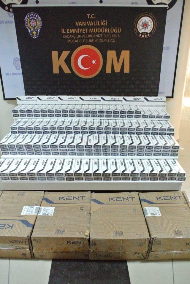 Başkale’de 12 bin paket kaçak sigara ele geçirildi