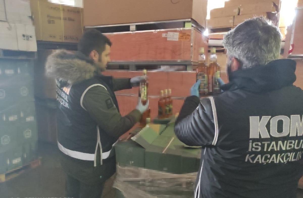 İstanbul&rsquo;da ka&ccedil;ak ve sahte i&ccedil;ki operasyonu: 8 bin 305 şişe i&ccedil;ki ele ge&ccedil;irildi