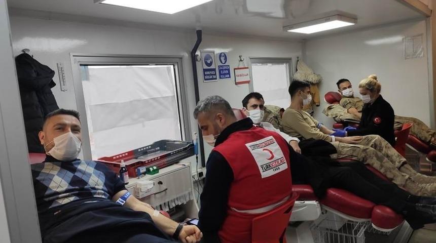 Gerc&uuml;ş&rsquo;te kan bağışı kampanyası