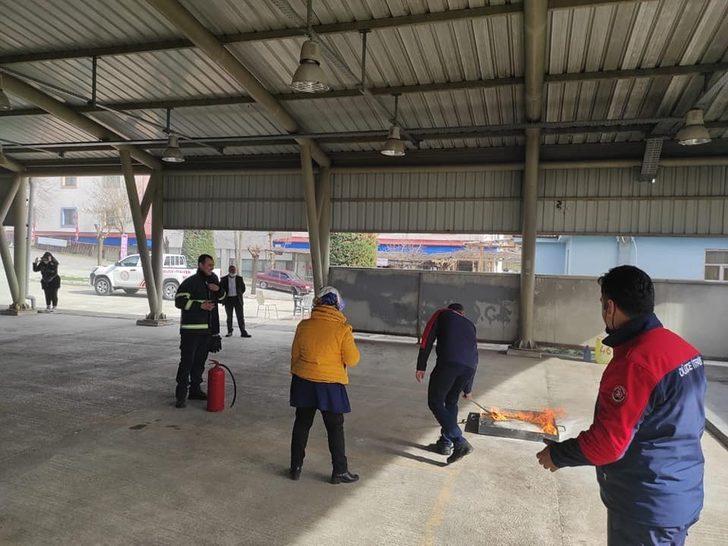 Bahçeşehir görevlileri yangın eğitimi aldı G5