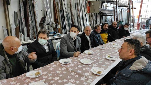 Başkan Makas, esnaf sofrasına misafir oldu
