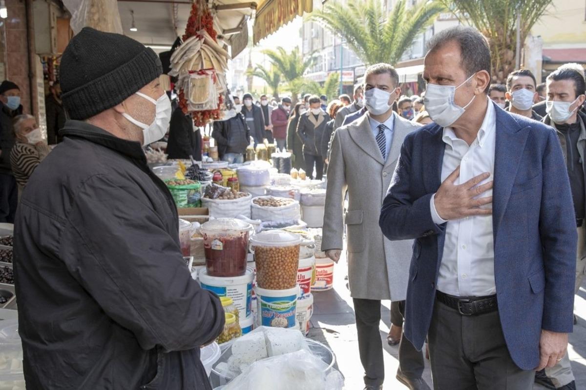 Başkan Se&ccedil;er, Tarsus&rsquo;ta incelemelerde bulundu, esnafla buluştu