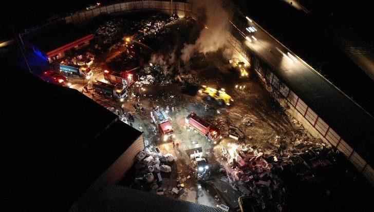 Geri dönüşüm tesisindeki yangın söndürüldü G1