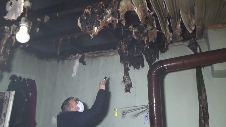 Alevlere teslim olan evine girip paralarını kurtarmaya çalıştı G2