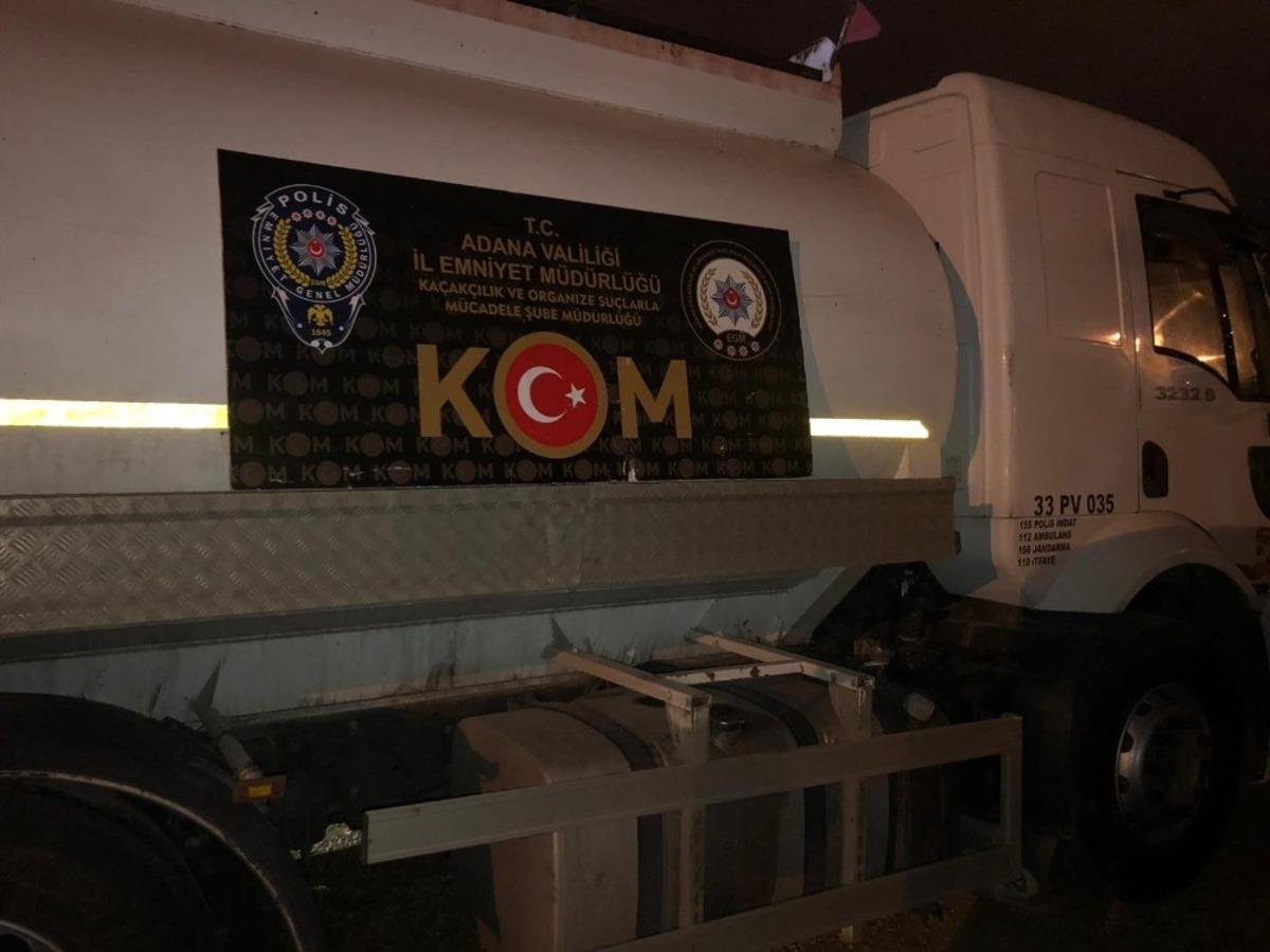 Adana&rsquo;da 21 bin litre ka&ccedil;ak akaryakıt ele ge&ccedil;irildi