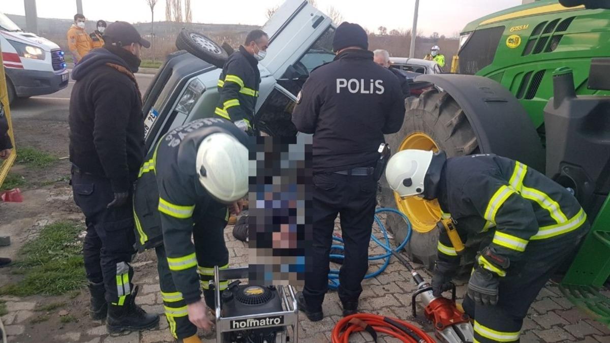 Tekirdağ&rsquo;da feci kaza: 1 &ouml;l&uuml;, 1 yaralı