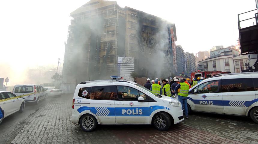 Kağıthane'de inşaat şantiyesinde korkutan yangın