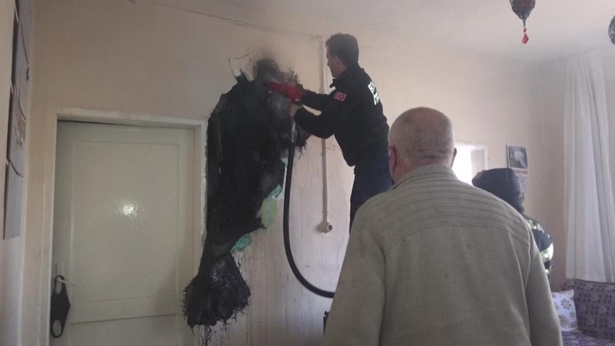 Sobadan kaynaklı yangın paniğe sebep oldu