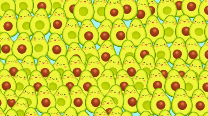 Görsel zekanızı arttıracak bir bulmaca! Muhtemelen bu resimdeki farklı avokadoyu göremeyeceksiniz! 