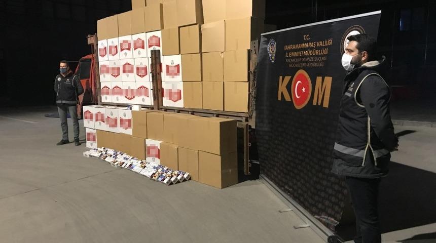 Kahramanmaraş’ta 2 milyon makaron ele geçirildi