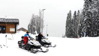 Putin ile Lukaşenko'dan kar motosikletli diplomasi