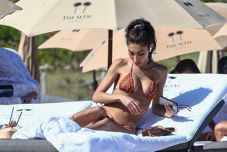 Herkesin tercih ettiği model Chantel Jeffries plajda!  G1