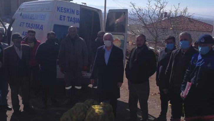 Keskin’de üreticiden alınan patatesler ihtiyaç sahiplerine dağıtıldı G3