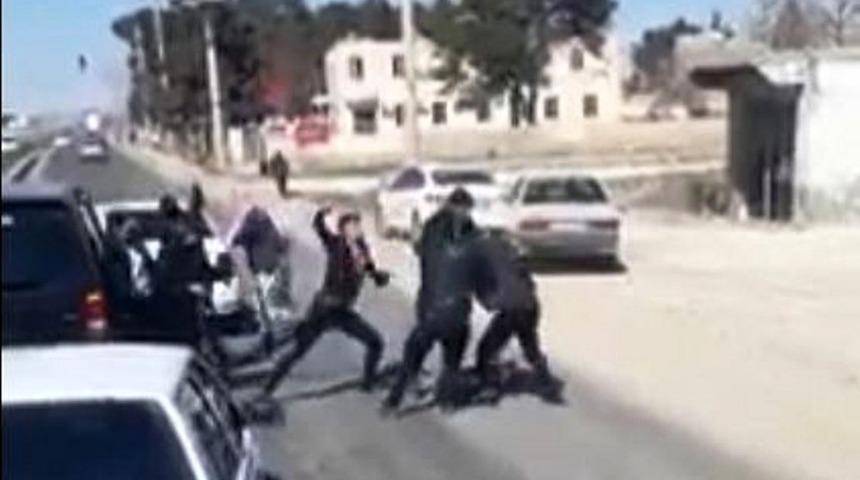 Şanlıurfa’da yol verme kavgası kamerada