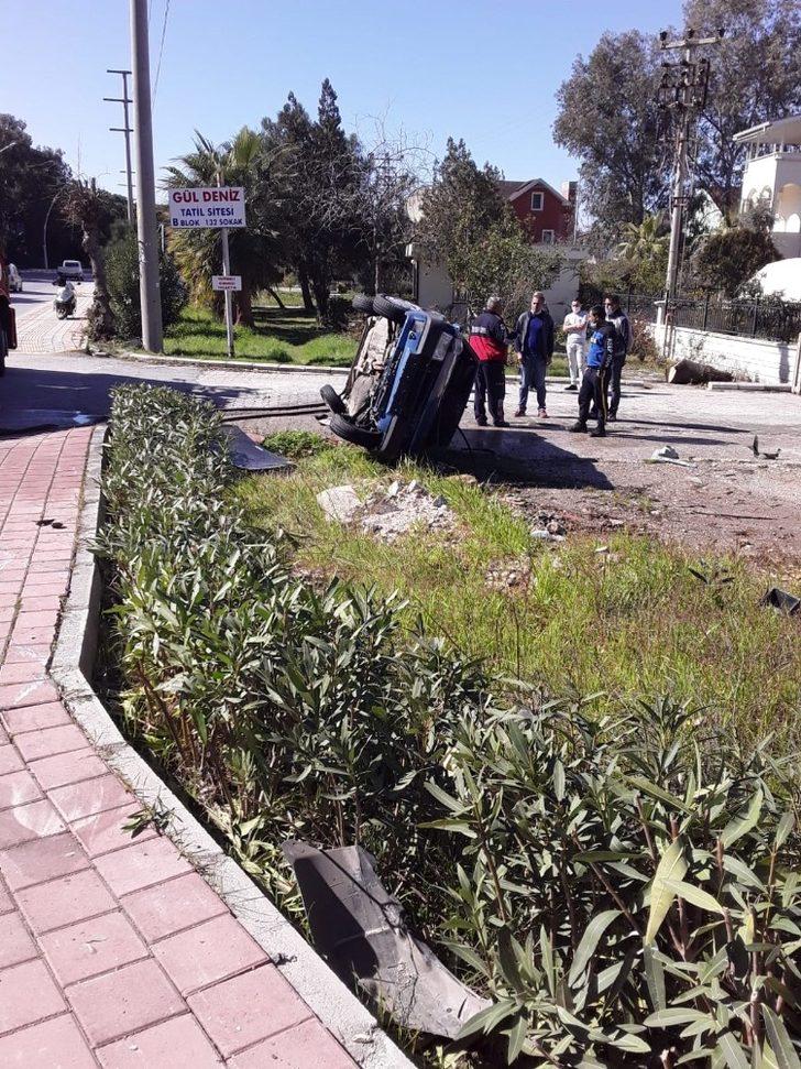 Antalya’da kaza yapan otomobil önce devrildi, sonra alev aldı G5