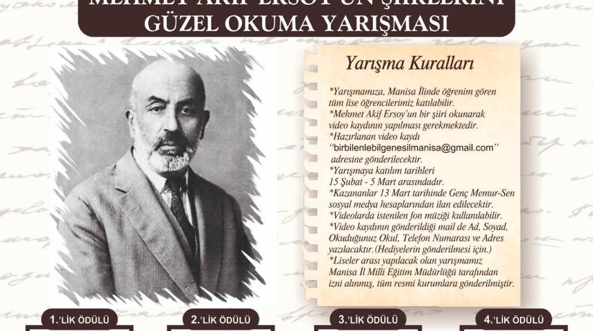 Genç Memur-Sen’den liseler arası şiir okuma yarışması