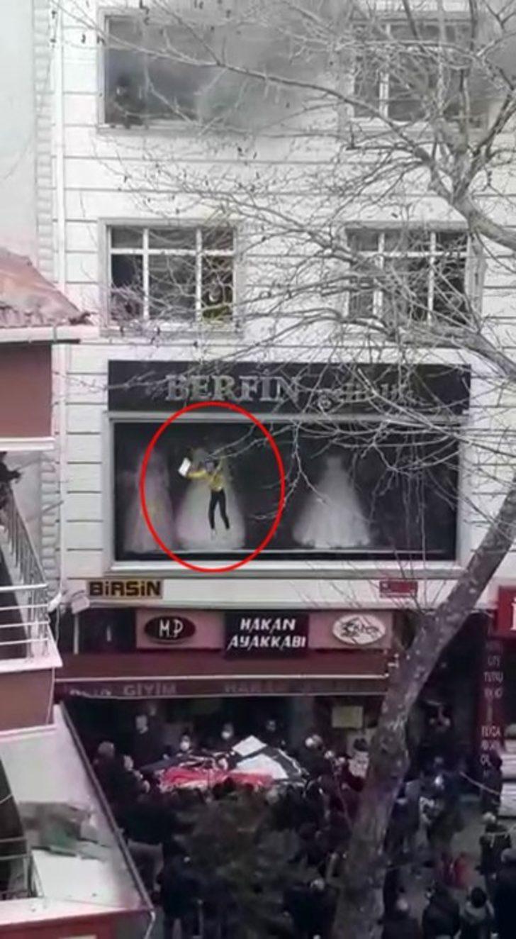 Yangında mahsur kalan çocukları camdan atarak kurtardılar G5