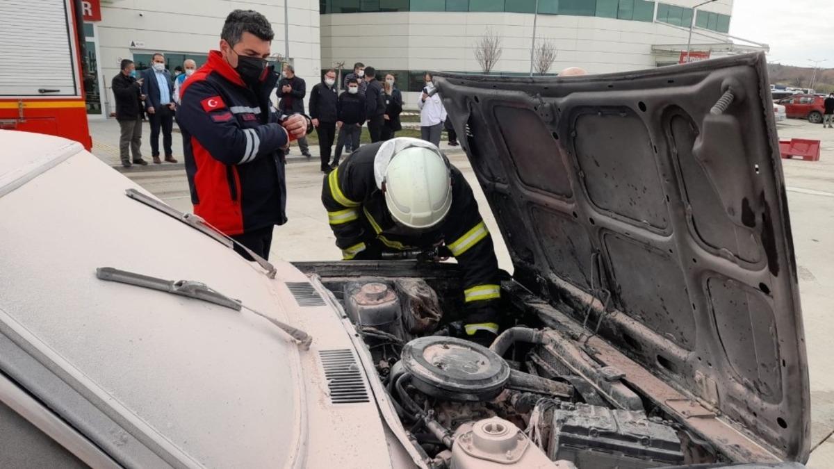 Hastane bah&ccedil;esinde korku dolu anlar