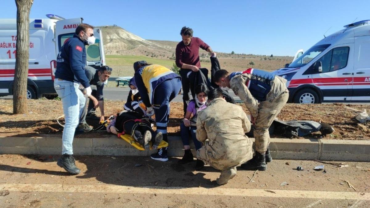 Şanlıurfa&rsquo;da otomobil ağaca &ccedil;arptı: 2 yaralı