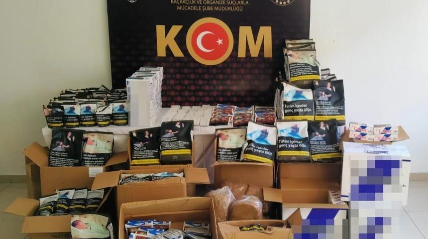 Konya&rsquo;da ka&ccedil;ak t&uuml;t&uuml;n ve makaron operasyonu