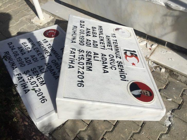 15 Temmuz şehidi ikiz polislerin mezarını tahrip eden 5 zanlı yakalandı G2