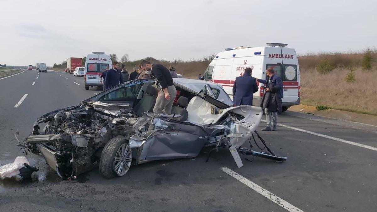 Kırklareli&rsquo;nde trafik kazası: 1 kişi yaralandı