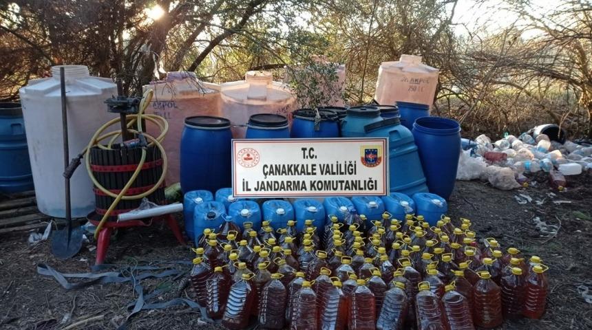 Çanakkale’de kaçak içki operasyonu: 2 gözaltı