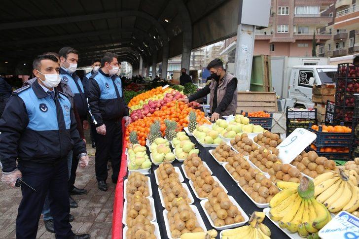 Karaköprü zabıtadan pazar yerlerinde sıkı pandemi denetimi G3