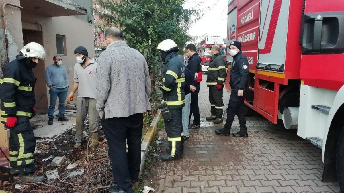 Gaz, yıkım yapılacak evde yangına sebep oldu