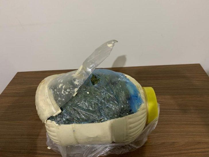 Yağ bidonunda esrar ele geçirildi G1