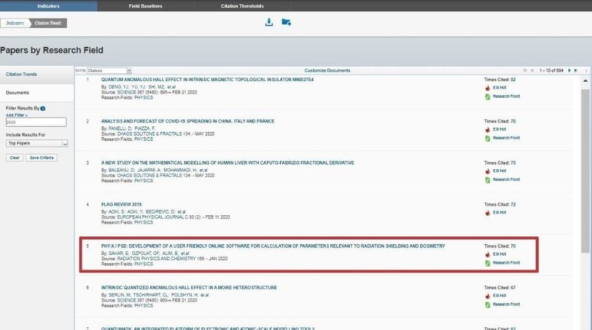 Radyasyon Fiziği alanında önemli başarı