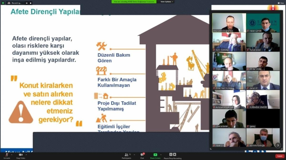 SAM&Uuml;&rsquo;de "Afet Farkındalık Eğitimi"