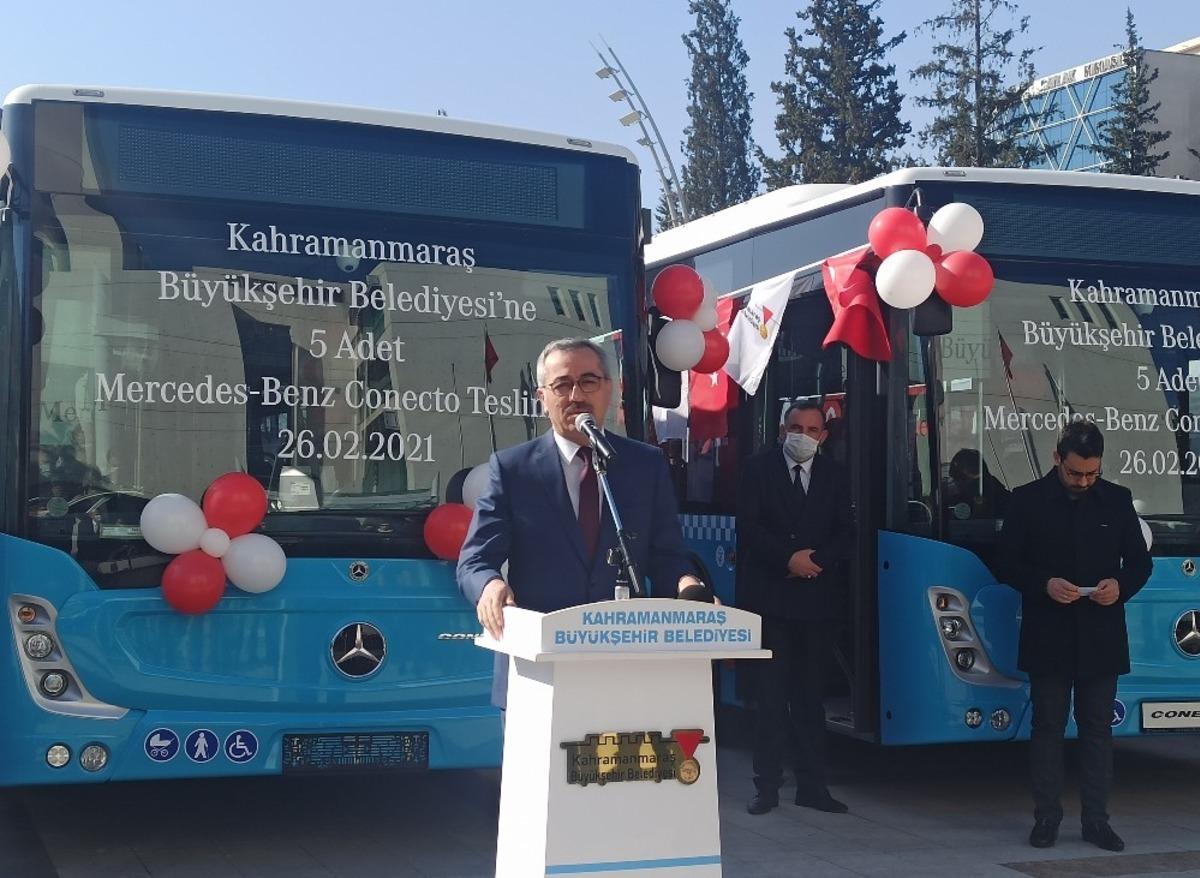 Kahramanmaraş&rsquo;a tam donanımlı 5 yeni halk otob&uuml;s&uuml;