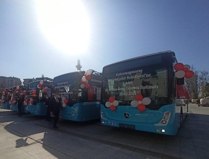 Kahramanmaraş’a tam donanımlı 5 yeni halk otobüsü G4