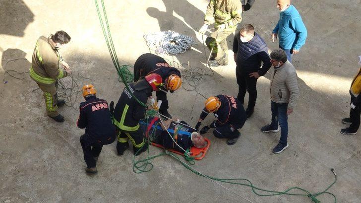 7 metreden betona çakıldı G3