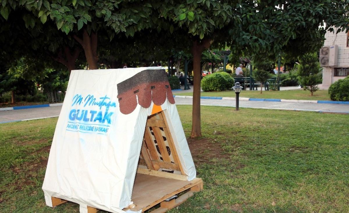 Akdeniz Belediyesi, sokak hayvanları i&ccedil;in yuva yapıyor