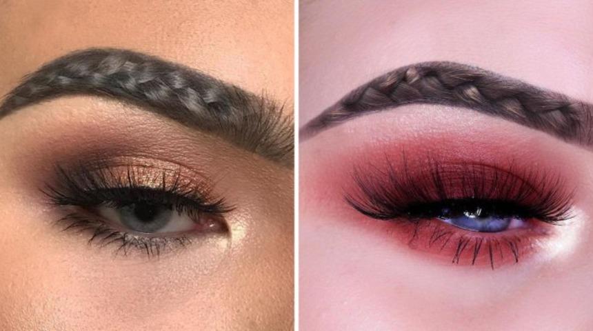 Instagram&rsquo;ı kasıp kavuran &ouml;rg&uuml; kaş modası yaratıcılığın sınırlarını zorluyor! 