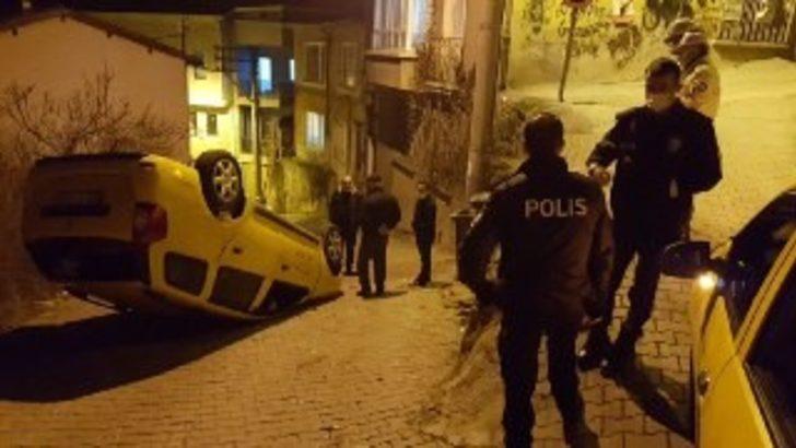 Takla atan taksiden burnu bile kanamadan çıktı G2