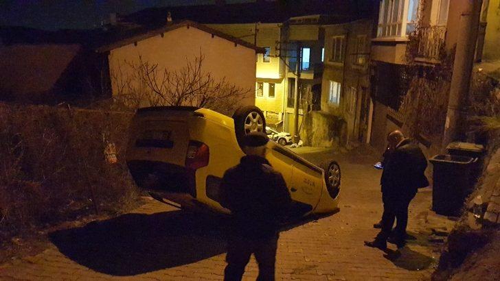 Takla atan taksiden burnu bile kanamadan çıktı G4