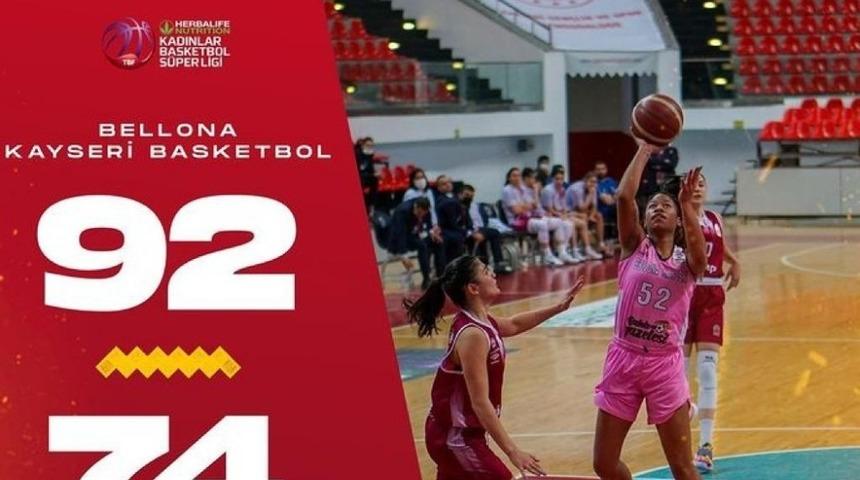 Bellona Kayseri Basketbol:92 - Bir Evim Elazığ &Ouml;zel İdare: 74