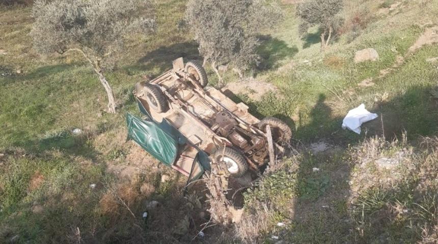 Cip şarampole devrildi: 1 yaralı